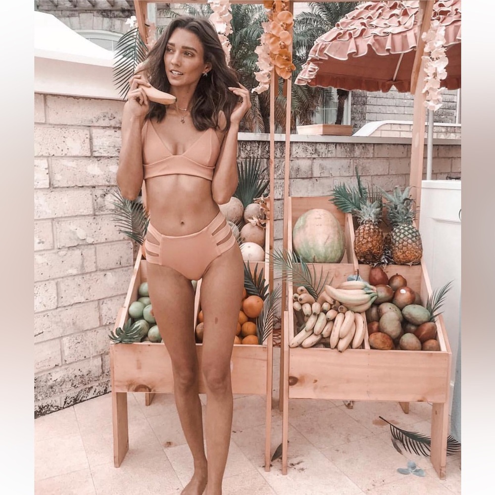 Tori Praver French Rose Bikini Set S